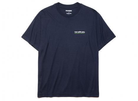 Peaufine Wood Wanna Run With You Tee Navy
