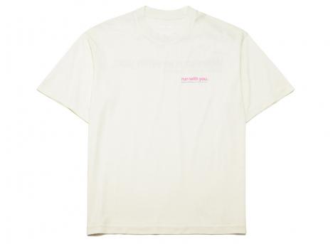 Peaufine Wood Wanna Run With You Tee Off White