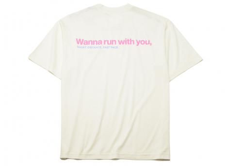 Peaufine Wood Wanna Run With You Tee Off White