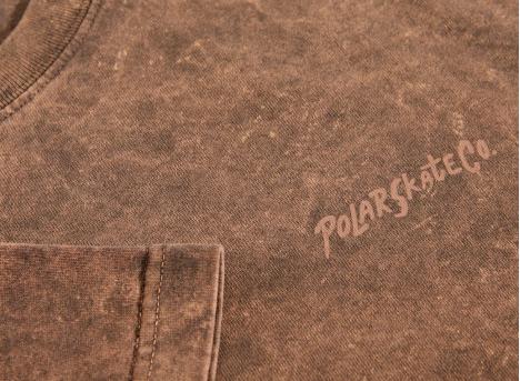 Polar Skate Co Acid Surf Logo Tee Brown
