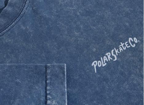 Polar Skate Co Acid Surf Logo Tee Dark Blue