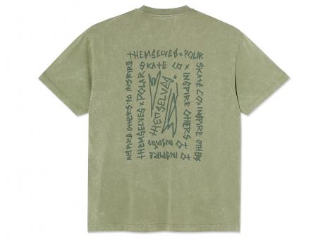 Polar Skate Co Acid Tee IOTIT Army Green