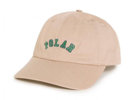 Polar Skate Co College Logo Sai Cap Ecru