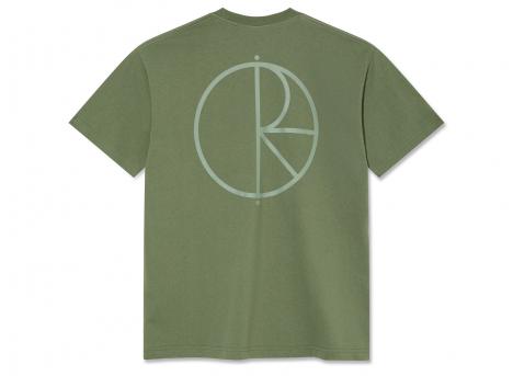 Polar Skate Co Contrast Stroke Logo Tee Moss Green