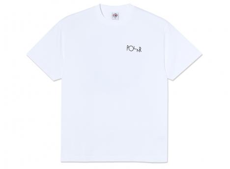 Polar Skate Co Fill Logo Tee Happy Sad White