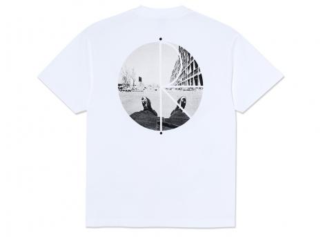 Polar Skate Co Fill Logo Tee Happy Sad White