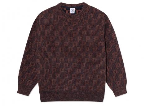 Polar Skate Co George Sweater P Pattern Navy / Orange