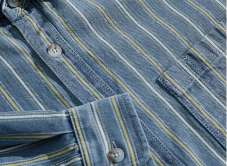 Polar Skate Co Mike Shirt Denim Blue / Yellow