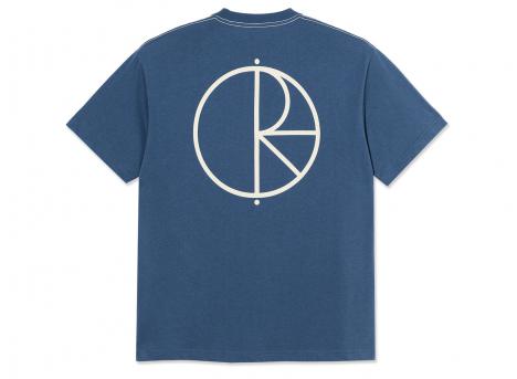 Polar Skate Co Contrast Tee Stroke Logo Grey Blue