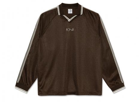 Polar Skate Co Davie LS Shirt Chocolate / Ivory