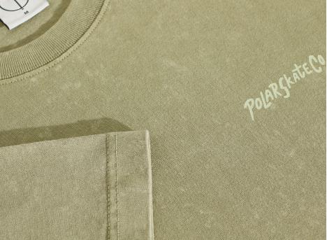 Polar Skate Co Surf Logo Acid Tee Light Green