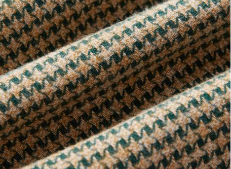 Portuguese Flannel Abstract Pied Poule Shirt Green