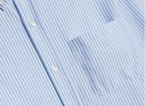 Portuguese Flannel Belavista Stripes Shirt Open Blue