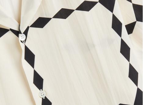 Portuguese Flannel Diamonds Shirt Black