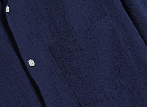 Portuguese Flannel Flame Shirt Navy