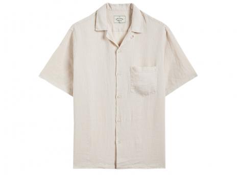 Portuguese Flannel Linen Camp Collar Shirt Raw