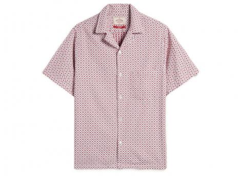 Portuguese Flannel Tile Shirt White / Red
