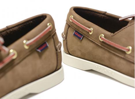 Sebago Docksides Portland Nubuck Brown Seal / Yellow Cadmium
