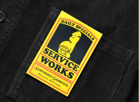 Service Works Corduroy Chore Shirt Black