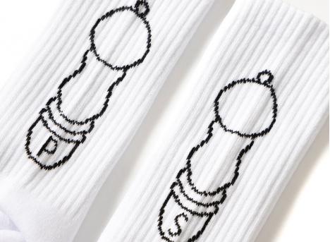 Service Works Salt Pepper Socks White