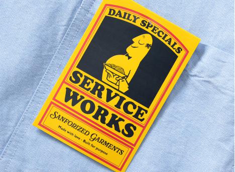 Service Works Waiter Shirt Oxford Blue