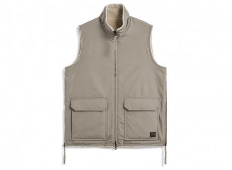 Taion x Boa Reversible Non Down Military Hi Neck Vest Light Mocha / Beige