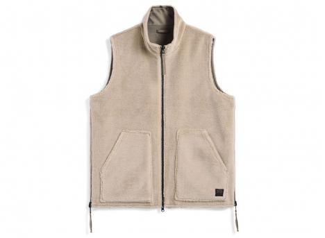 Taion x Boa Reversible Non Down Military Hi Neck Vest Light Mocha / Beige