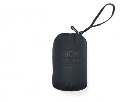 Taion 001ZML-1 Military Zip V Neck Down Vest Light Mocha