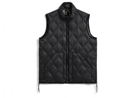 Taion 002ALSZML-1 Military Hi Neck W-Zip Down Vest Black