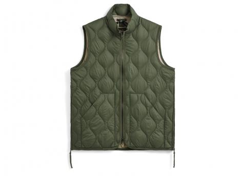 Taion 002ALSZML-1 Military Hi Neck W-Zip Down Vest Olive