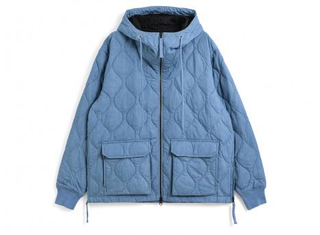 Taion 106WZPML-1 Military W-Zip Down Hoodie Blue Denim