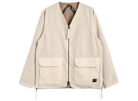 Taion Non Down Military Reversible V-Neck Cardigan Off White