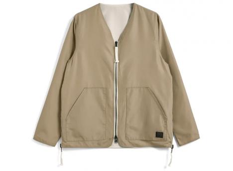 Taion Non Down Military Reversible V-Neck Cardigan Off White