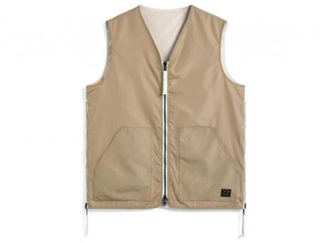 Taion Non Down Military Reversible V-Neck Vest Off White