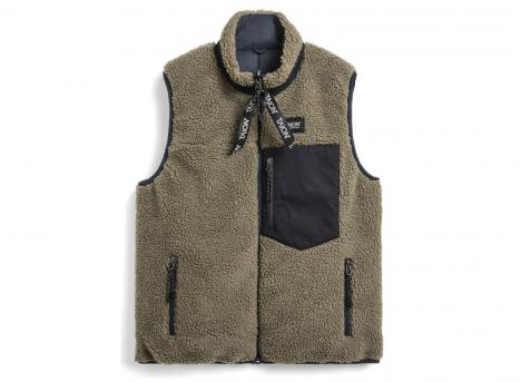 Taion R002MB Down X Boa Reversible Down Vest Dark Navy / Beige