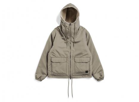 Taion R106NDZML-1 Non Down Military Reversible Boa Hoodie Light Mocha / Beige
