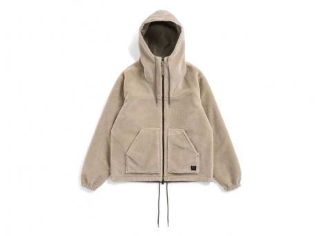 Taion R106NDZML-1 Non Down Military Reversible Boa Hoodie Light Mocha / Beige