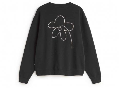 Thinking Mu Flower Rope Navy Leon Sweatshirt