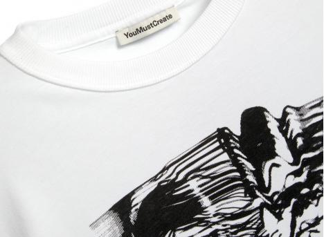 YMC P6ZAE Triple Tshirt Mountains White