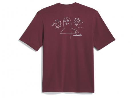 Adidas Skateboarding X Mark Gonzales Not Amused Tee Shadow Red / Halo Silver KQ6267