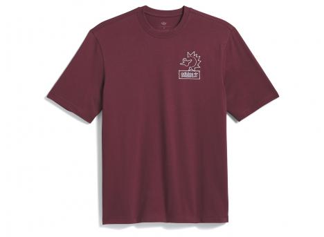 Adidas Skateboarding X Mark Gonzales Not Amused Tee Shadow Red / Halo Silver KQ6267