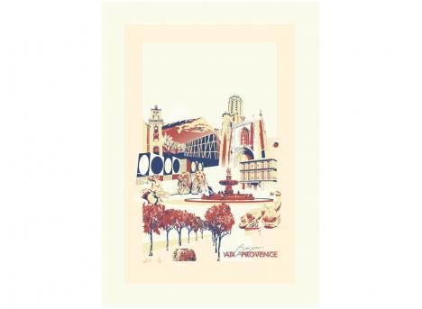 Affiche Bonjour Aix en Provence / Architecture / Vincent Maunier