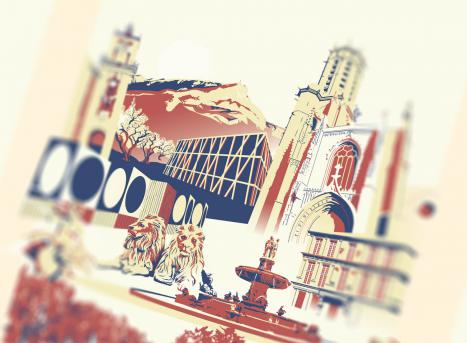 Affiche Bonjour Aix en Provence / Architecture / Vincent Maunier