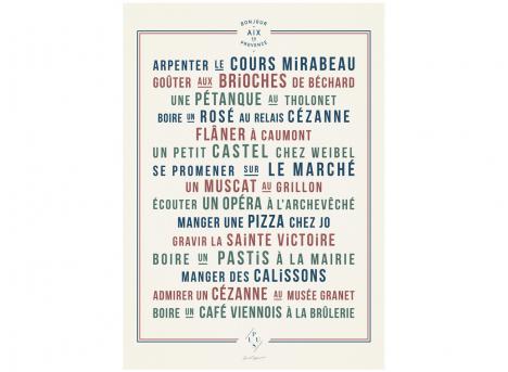 Poster Bonjour Aix en Provence / Vincent Maunier