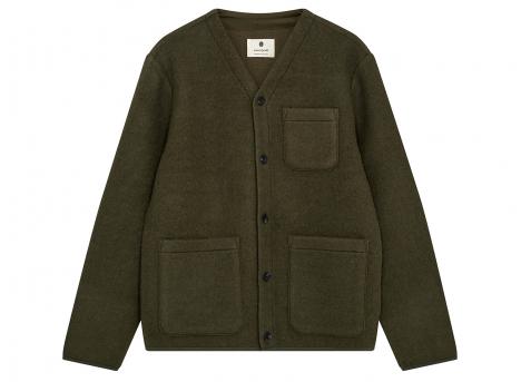 Anerkjendt Aksigurd Boiled Wool Overshirt Forest Night 902023