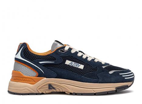 Autry Hyperway Low CI08 Suede / Mesh / Leather Midnight / Tomato Cream