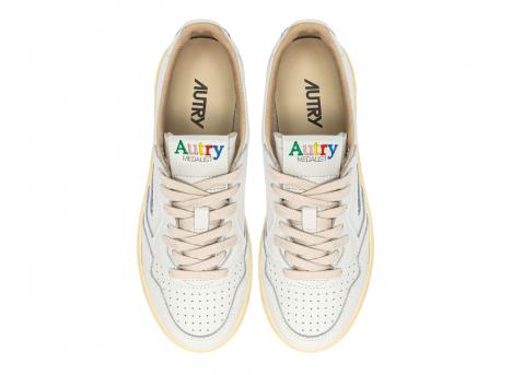 Autry Medalist Low BG01 Leather Logo White / White