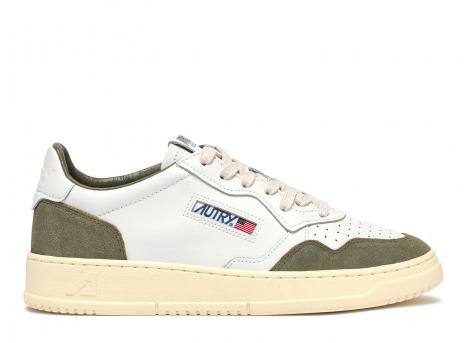 Autry Medalist Low FT21 Soft Leather / Suede White / Smoked Green
