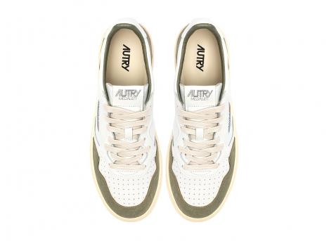 Autry Medalist Low FT21 Soft Leather / Suede White / Smoked Green