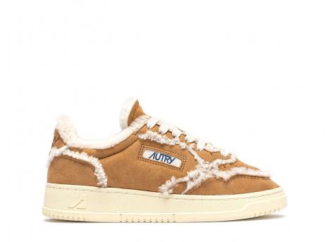 Autry Medalist Low GX01 Suede / Shearling Cognac